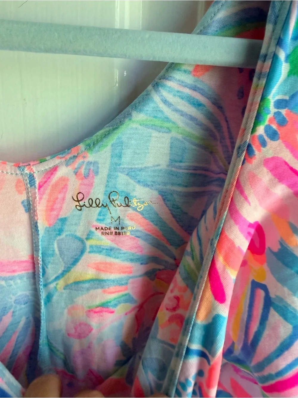 Lily Pulitzer Vibrant Tropical Ruffle Sundress - Pink & Blue Floral - Picture 4 of 6
